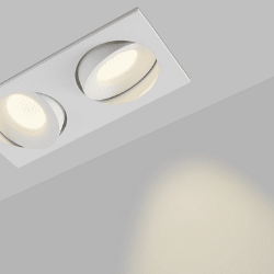 Корпус светильника потолочный встраиваемый наклонно-поворотный, COMBO-2S2-WH, Белый, IP20, COMBO-2S2-WH 004158