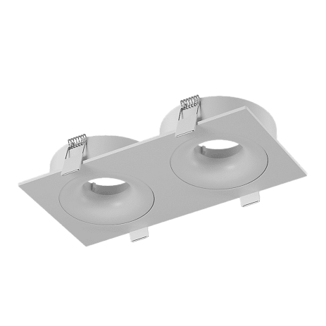 Корпус светильника потолочный встраиваемый  наклонно-поворотный, COMBO-2S2-WH, Белый, IP20, COMBO-2S2-WH - фото