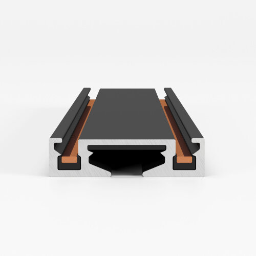 Flat Magnetic Шинопровод накладной (2м) чёрный - Фото 2