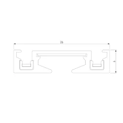 Шинопровод накладной (2м) Flat Magnetic 85129/00 (063722)