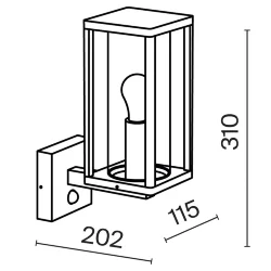 Настенный светильник (бра) Cell E27x1 15Вт IP 65 (Графит)