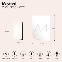 Настенный светильник (бра) Badd 3000K 10Вт IP 54 (Графит)