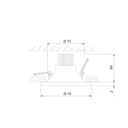 Встраиваемый точечный светильник 15266/LED (055719)