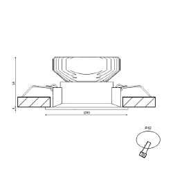 Корпус светильника потолочный встраиваемый, Белый, IP20, COMBO-43-WH 004184