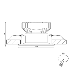 'Корпус светильника потолочный встраиваемый, Белый, IP20, COMBO-43-WH 004184