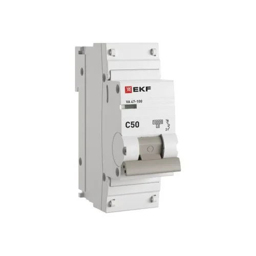 Выключатель автоматический модульный 1п C 50А 10кА ВА 47-100 PROxima EKF mcb47100-1-50C-pro - фото