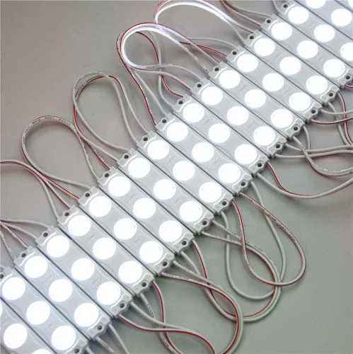 Модуль светодиодный ELF 3SMD диод 2835, с линзой, 160гр.,12В, IP 65, STD, холодный белый - фото 2