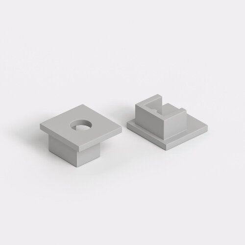 Заглушки для встраиваемого гибкого алюминиевого профиля под ГКЛ 9,5мм (комп. 2шт) - фото 1