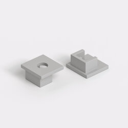 Заглушки для встраиваемого гибкого алюминиевого профиля под ГКЛ 9,5мм (комп. 2шт) ZLL-2-ALP024 (070647)