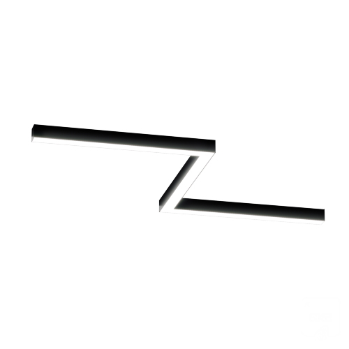 Светильник ЗигЗаг S50 (RAL9005/3x650mm-90/LT70 — 4K/41W) - фото 1