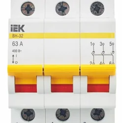 Выключатель нагрузки (мини-рубильник) 3п 63А ВН-32 KARAT IEK MNV10-3-063