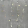 Гирлянда Бахрома 4,9 x 0,5 м Тепло-Белая 220В, 240 LED, Провод Прозрачный ПВХ, IP54. Фото 2.