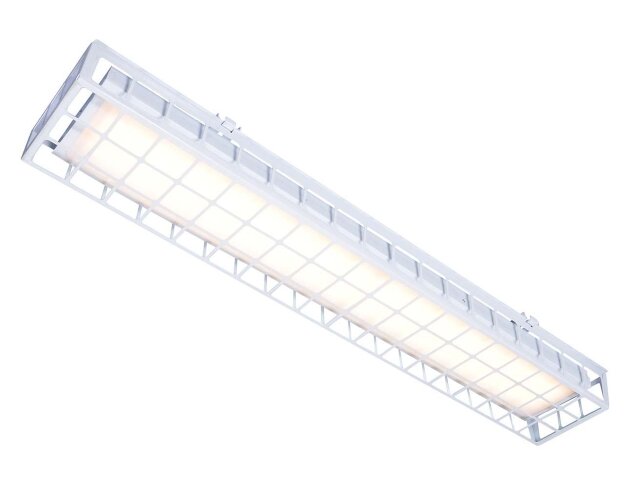 Накладной светодиодный светильник для спортзалов с защитной решеткой 60 Вт IP65 1280х250х95 мм 3000К Опал - фото 3