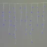 Гирлянда Бахрома 3,2 x 0,9 м Синяя с Мерцанием Белого Диода 220В, 168 LED, Провод Белый К. Фото 1.