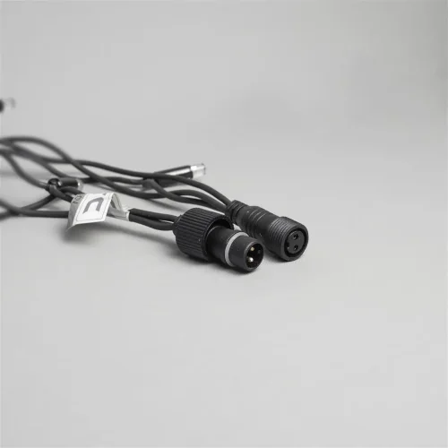 Гирлянда Нить 10м Тепло-Белая с Мерцанием Белого Диода 220В, 100 LED, Провод Черный Каучук, IP65. Фото 6.