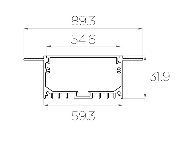 Профиль алюминиевый под шпаклевку LC-LPSH-3290-2 Anod - фото 3