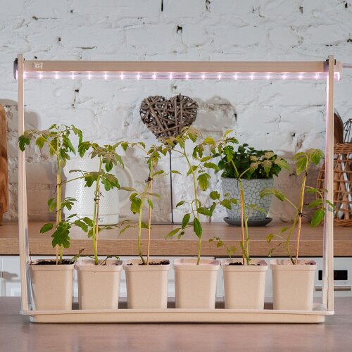 UFP-G56S MARBLE 6 Подставка пластиковая для светильника ULI-P 570мм, Мраморная, 6 кашпо в-к, мраморные, TM Uniel - фото 3