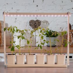 UFP-G56S MARBLE 6 Подставка пластиковая для светильника ULI-P 570мм, Мраморная, 6 кашпо в-к, мраморные, TM Uniel