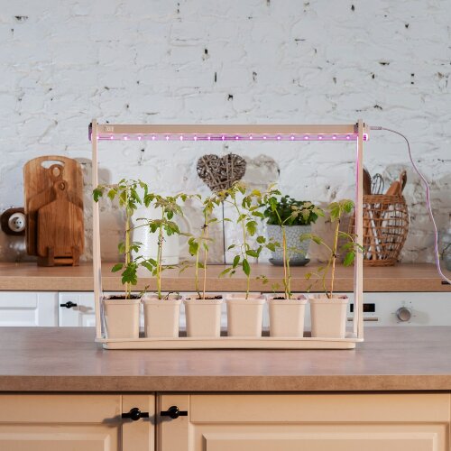 UFP-G56S MARBLE 6 Подставка пластиковая для светильника ULI-P 570мм, Мраморная, 6 кашпо в-к, мраморные, TM Uniel - фото 2