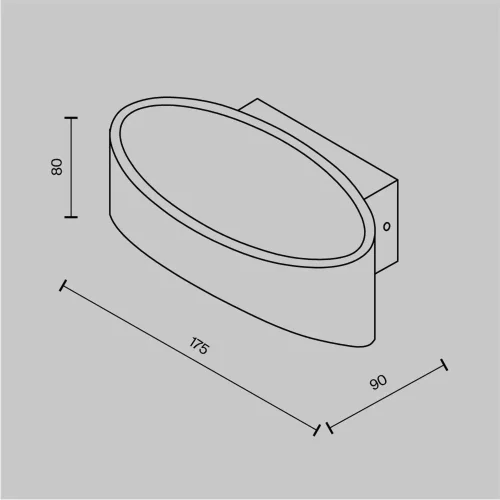 Настенный светильник (бра) Trame 3000К 6Вт IP 20 (Черный) - фото