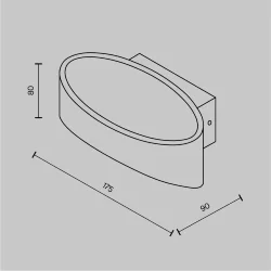 Настенный светильник (бра) Trame 3000К 6Вт IP 20 (Черный)