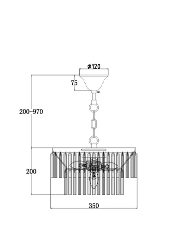 Подвесной светильник Colonne E14х4 (Хром) - фото 3