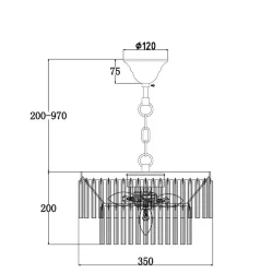 Подвесной светильник Colonne E14х4 (Хром)