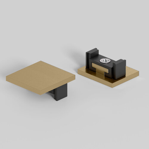 Brass Line Заглушки для накладного шинопровода латунь 2шт - Фото 2