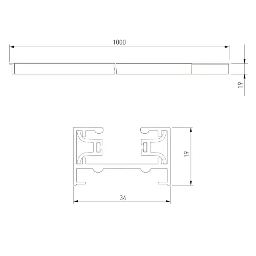 Однофазный шинопровод черный 1м 85079/00 - фото 7
