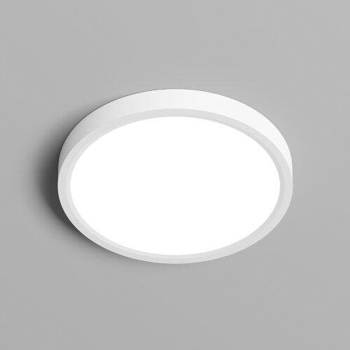 DK6520-WH Накладной светильник THIN, IP40, 18W, 3000K/4000K/6500K, переключатель цветовой температуры на корпусе, белый, полимер.
