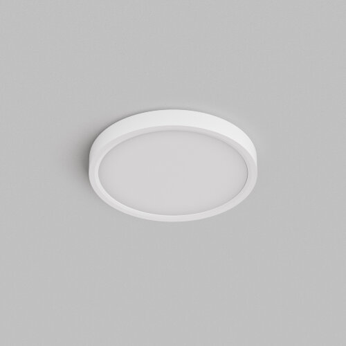 DK6520-WH Накладной светильник THIN, IP40, 18W, 3000K/4000K/6500K, переключатель цветовой температуры на корпусе, белый, полимер. Фото 2