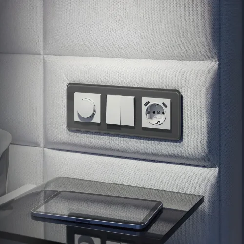 Выключатель двухклавишный (белый матовый) W1120061 - фото 3