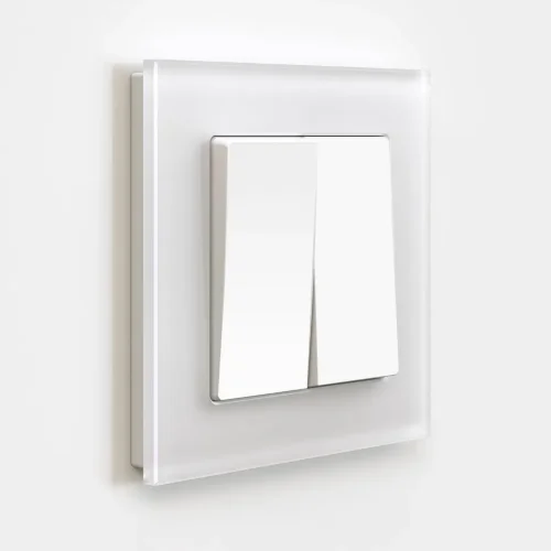 Выключатель двухклавишный (белый матовый) W1120061 - фото 4