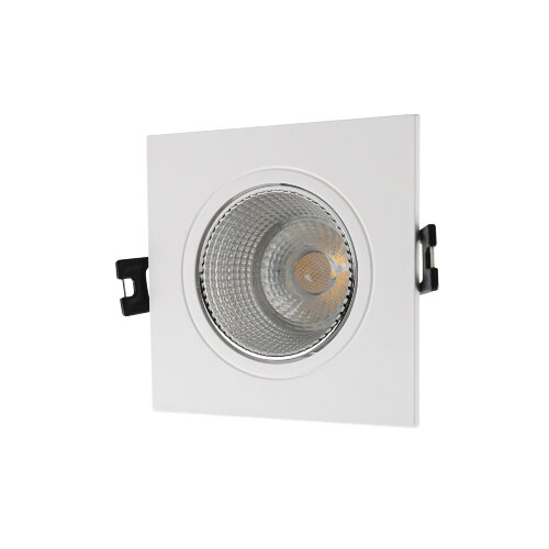 DK3071-WH+CH Встраиваемый светильник, IP 20, 10 Вт, GU5.3, LED, белый/хром, пластик.