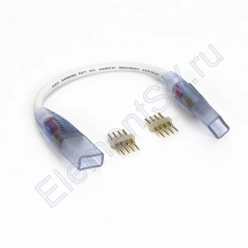 Соединитель гибкий 4pin для ленты 220V RGB, 220HR - фото.
