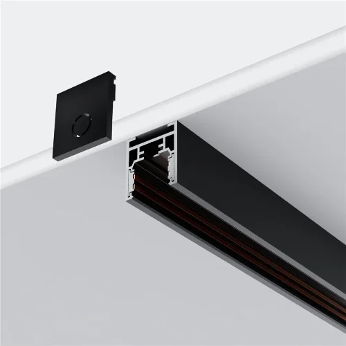 Шинопровод 2м Exility низкопрофильный накладной (Черный) - фото 5