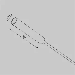 Заглушка с питанием для системы Axity (Черный)