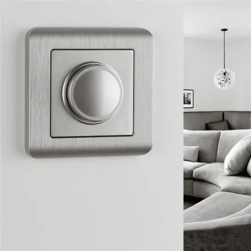 Рамка из поликарбоната на 1 пост Stream серебряный W0012106 - фото 3