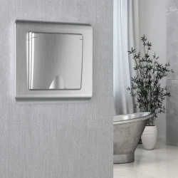 Рамка из поликарбоната на 1 пост Stream серебряный W0012106