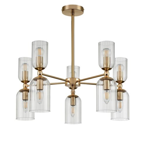 Люстра на штанге «LUMION» 6586/10, серия: KASSIA (крепление на планке). Фото 1.