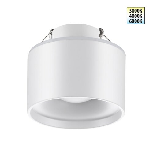 Светильник встраиваемый светодиодный с переключателем цветовой температуры «Novotech» 358961, серия: GIRO. Фото 1.