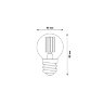 LED-G45-9W-4000K-E27-CL PLS02WH Лампа светодиодная, Форма шар, прозрачная, Серия Sky, Белый свет 4000К. - фото 3