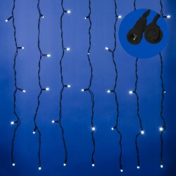 ULD-C2030-240-TBK WHITE IP67 Занавес светодиодный с эффектом мерцания, 3х2м, Соединяемый, 240 светодиодов, Белый свет, Провод черный.