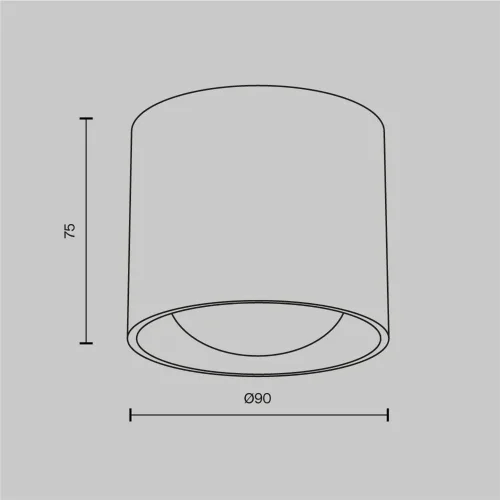 Потолочный светильник Линза / Lens 15 Вт 3000 К 70° IP 44 (Белый) C217CL-15W3K-W - фото 3