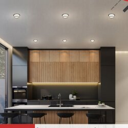 Светильник встраиваемый GX53R-SOFT FL-BL под GX53 матовый плафон, 110х58мм черный IN HOME