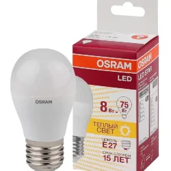 Лампа светодиодная филаментная 5W/2700К (=60W) DIM E14 | Шарик | LED Star 2Y | - OSRAM