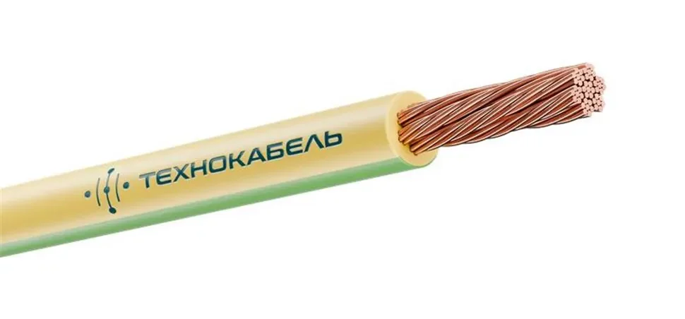 Провод ПуГВнг(А)-LS 1х4 450/750В Ж/З (бухта) (м) Технокабель 00-00149419 - фото