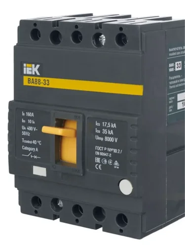 Выключатель автоматический 3п 160А 35кА ВА 88-33 KARAT IEK SVA20-3-0160 - фото 8