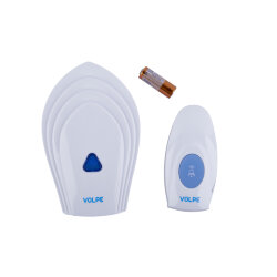 UDB-Q029 W-R1T1-16S-80M-WH Звонок беспроводной, 36 мелодий, Световая индикация, Радиус действия 80 метров, Блистерная упаковка, Белый