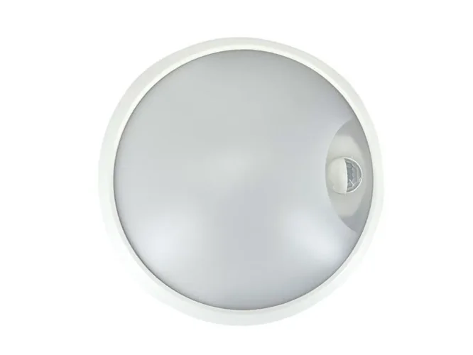 Светильник светодиодный WP 15 C 18W OP 840 D220 WH MDM 220х80мм 18Вт 4000К IP65 ЖКХ круглый пылевлагозащ. с датчиком движения бел. Русский Свет 15071524504 - фото 3